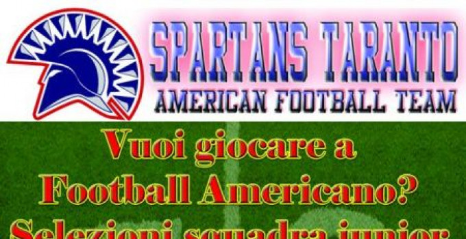 Football americano:Spartans Taranto pronti per una nuova avventura