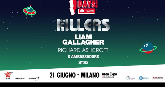 The Killers + Liam Gallagher + Richard Ashcroft + X Ambassadors + Slydigs