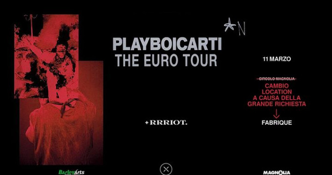 Playboi Carti live + Rrriot | Fabrique - Milano