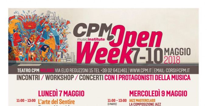 Da lunedì 7 a giovedì 10 maggio torna l’Open Week al CPM Music Institute, scuola diretta e fondata da Franco Mussida.