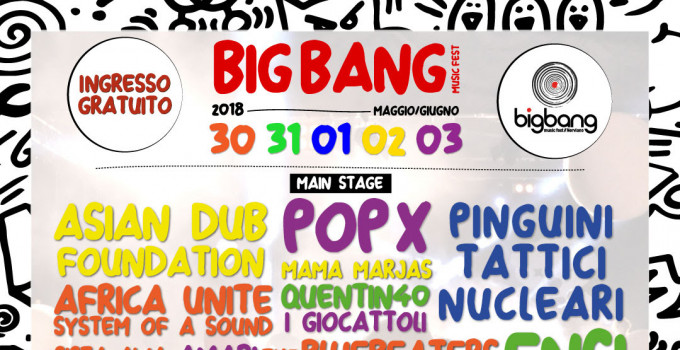 BIG BANG MUSIC FEST - 35 show per nove ore al giorno di musica no stop, nuovi nomi si aggiungono alla line up della VII edizione