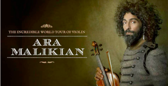 ARA MALIKIAN, tra i più brillanti violinisti contemporanei, in tour in Italia con la sua band per una serie di concerti