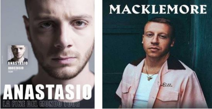 ANASTASIO SI AGGIUNGE A MACKLEMORE NELLA SERATA DEL     9 LUGLIO AL LUCCA SUMMER FESTIVAL