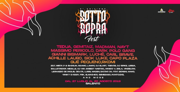 SOTTOSOPRA FEST 2019 - ACHILLE LAURO, CARL BRAVE, GUÈ PEQUENO, GEMITAIZ, MADMAN e tanti altri!