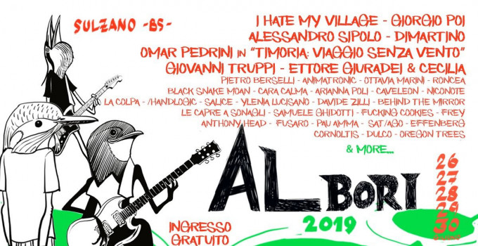 ALBORI MUSIC FESTIVAL 2019 (Sulzano, 26-30 giugno - ingresso gratuito): musica, fumetto, arte e artigianato