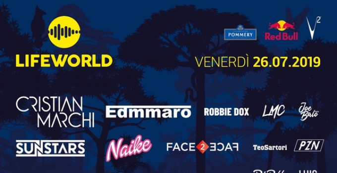 26/7 Lifeworld - Rovetta (BG). Sul palco Cristian Marchi, EDMMARO, Sunstars, Dj Naike (...)