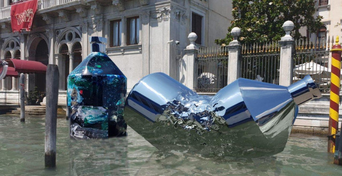 VENEZIA - SAB 20/7 H18.00, CANAL GRANDE: PRESENTAZIONE OPERA AMBIENTALISTA DI HELIDON XHIXHA E GIACOMO JACK BRAGLIA