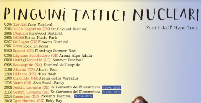 PINGUINI TATTICI NUCLEARI - continuano le date del tour estivo