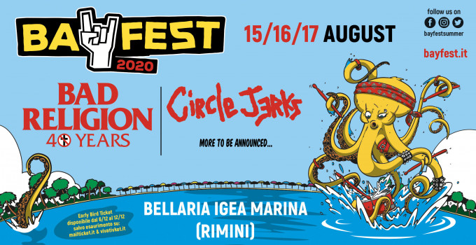 Bay Fest 2020: DOPPIO ANNIVERSARIO da celebrare per la rassegna punk Riminese con Bad Religion e CIRCLE JERKS