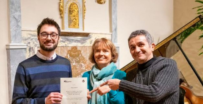 Assegnata a Matteo Bianco la borsa di studio all'APM di Saluzzo dell'associazione dedicata a Carlo U. Rossi