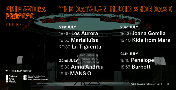 Il Primavera Pro 2020 e Catalan Arts aprono una finestra sulla scena musicale catalana con una selezione di concerti online