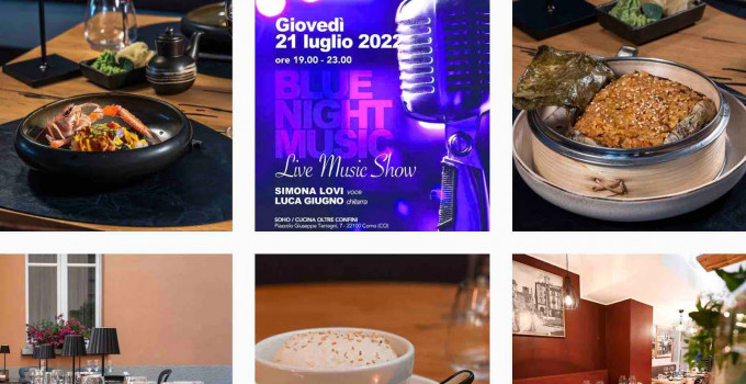 Soho Cucina Oltre Confini - Como: 21/7 musica dal vivo con i Just For 2