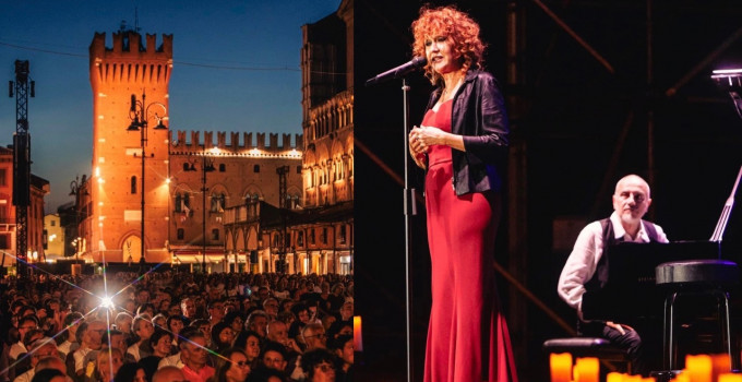 Al Ferrara Summer Festival, Fiorella Mannoia ancora sul palco davanti a 2milla persone… In una serata anche benefica in cui 858
